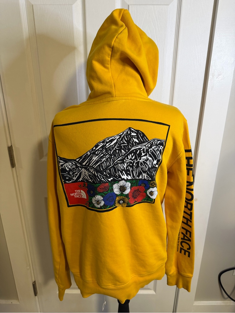 The North Face Himalayan Bottle Source Hoodie Yellow Men’s Small Graphic